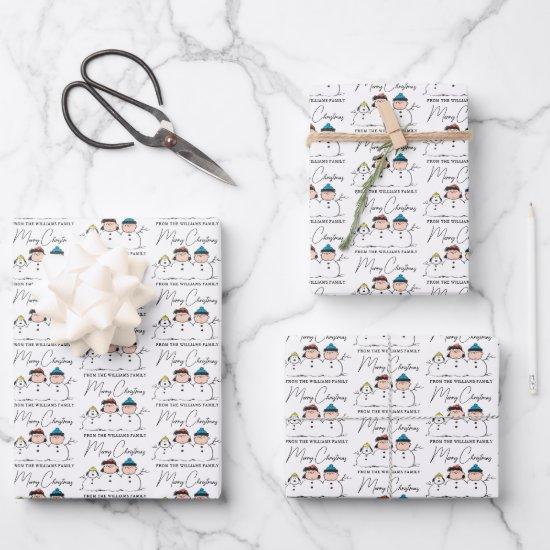 Peanuts | 3 Person Snowman  Sheets
