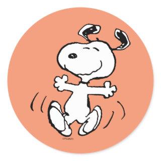 Peanuts | A Snoopy Happy Dance Classic Round Sticker