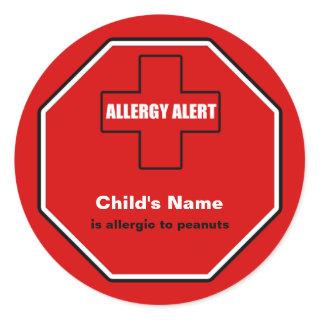 Peanuts Allergy Medical Alert Custom Std Sticker