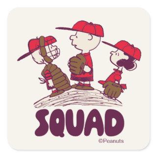Peanuts | Baseball Squad Square Sticker