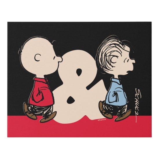 Peanuts | Charlie Brown & Linus Faux Canvas Print