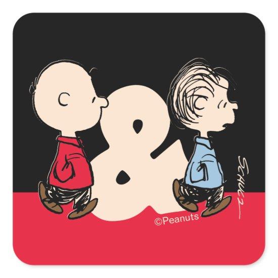 Peanuts | Charlie Brown & Linus Square Sticker