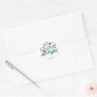Peanuts | Christmas Love and Lights Classic Round Sticker