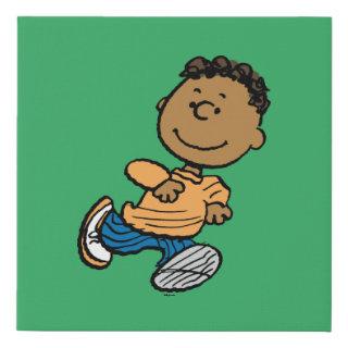 Peanuts | Franklin Running Faux Canvas Print