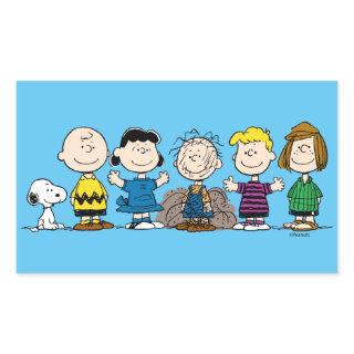 Peanuts Friends In A Row Rectangular Sticker