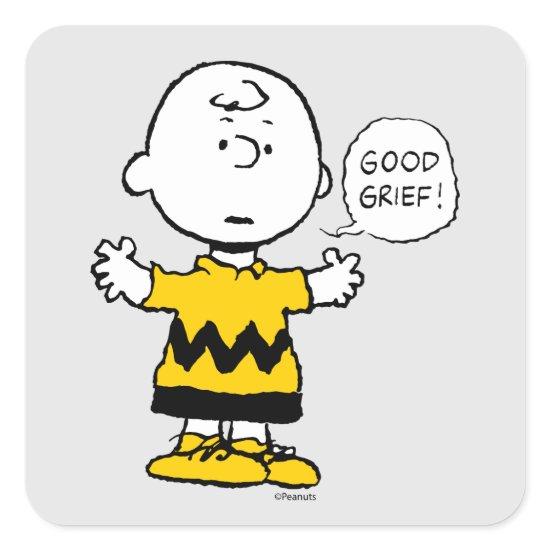 Peanuts | Good Grief Charlie Brown Square Sticker