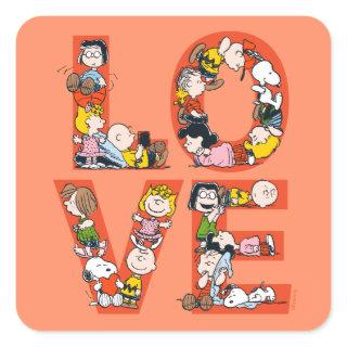 Peanuts - LOVE Square Sticker