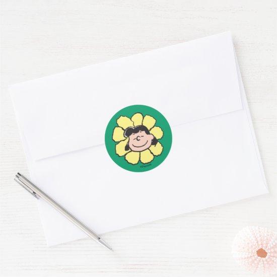 Peanuts | Lucy Flower Classic Round Sticker
