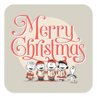 Peanuts | Merry Christmas Holiday Choir Square Sticker