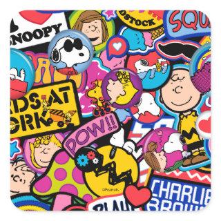 Peanuts | Mixtape Patch Pattern Square Sticker