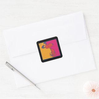 Peanuts | Modern Pop Art Snoopy Square Sticker