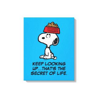 Peanuts | Snoopy Balancing His Dog Dish Canvas Print
