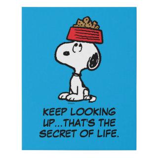 Peanuts | Snoopy Balancing His Dog Dish Faux Canvas Print