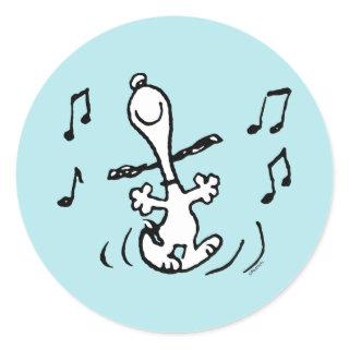 Peanuts | Snoopy Dancing Classic Round Sticker