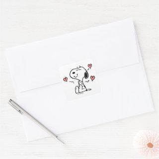Peanuts | Snoopy Hearts Square Sticker