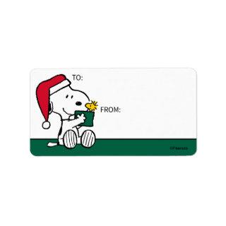 Peanuts | Snoopy Santa & Woodstock Gift Tag