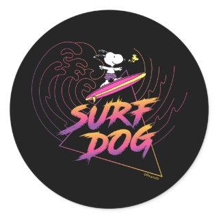 Peanuts | Snoopy Surf Dog Classic Round Sticker