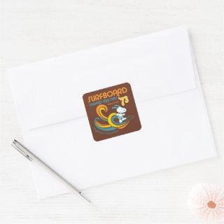 Peanuts | Snoopy Surfboard Longboard Competition Square Sticker