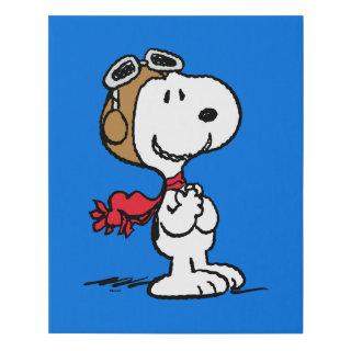 Peanuts | Snoopy The Flying Ace Faux Canvas Print