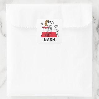 Peanuts | Snoopy the Flying Ace Square Sticker