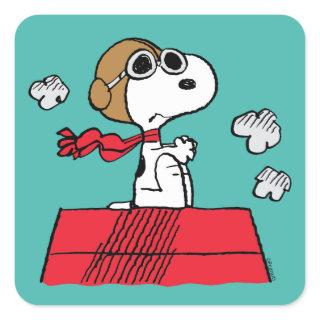 Peanuts | Snoopy the Flying Ace Square Sticker