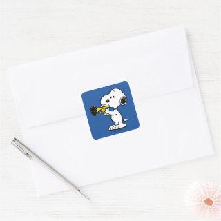 Peanuts | Snoopy Trumpet Player Square Sticker