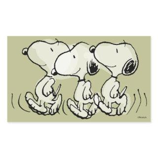 Peanuts | Snoopy Walking Tall Rectangular Sticker