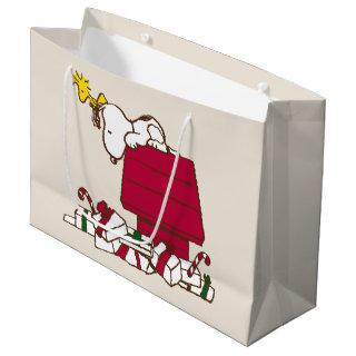 Peanuts | Snoopy & Woodstock Merry Ugly Sweater Large Gift Bag