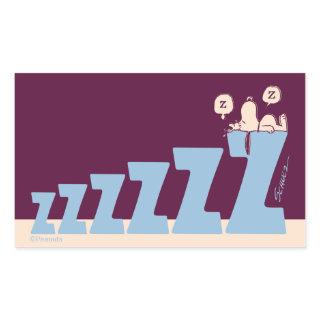 Peanuts | Snoopy & Woodstock Nap Rectangular Sticker