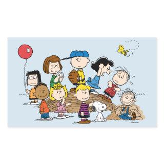 Peanuts | The Gang at the Pitcher's Mound Rectangular Sticker