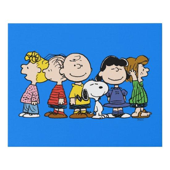 Peanuts | The Peanuts Gang Together Faux Canvas Print