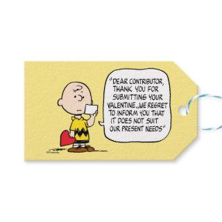 Peanuts | Valentine's Day | Charlie Brown Gift Tags