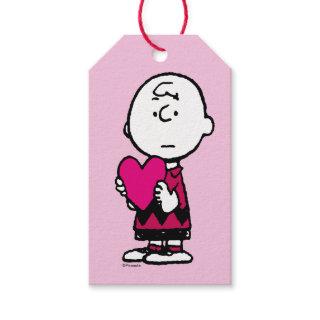 Peanuts | Valentine's Day | Heart Charlie Brown Gift Tags