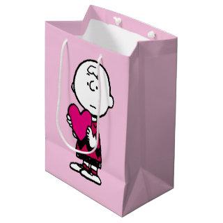 Peanuts | Valentine's Day | Heart Charlie Brown Medium Gift Bag