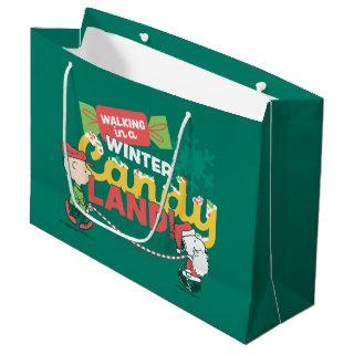 Peanuts | Walking In A Winter Candy Land! Large Gift Bag