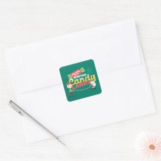 Peanuts | Walking In A Winter Candy Land! Square Sticker