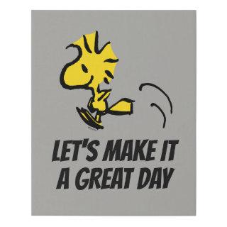 Peanuts | Woodstock Jumping Faux Canvas Print