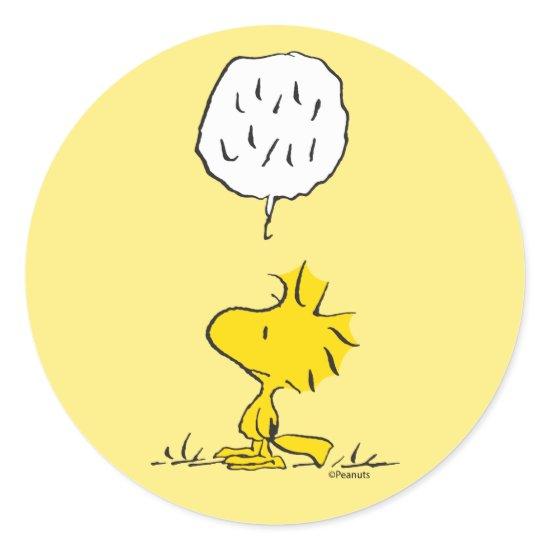 Peanuts | Woodstock Speaks Classic Round Sticker