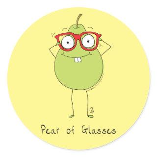 Pear of Glasses Cute & Funny Sticker