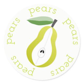 Pear Rounds Classic Round Sticker