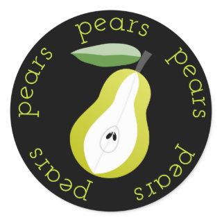 Pear Rounds Classic Round Sticker