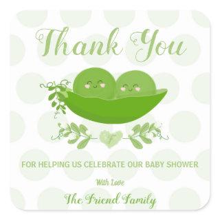 Peas in a Pod Baby Shower Thank You Sticker Labels