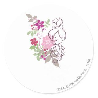 PEBBLES™ A Cutie In The Flowers Classic Round Sticker