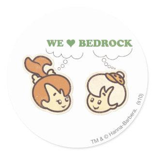 PEBBLES™ and Bam Bam Love Bedrock Classic Round Sticker