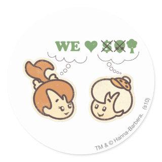 PEBBLES™ and Bam Bam Loves Nature Classic Round Sticker