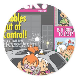 PEBBLES™ and Bam Out of Control Classic Round Sticker