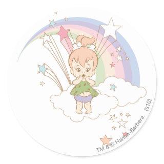 PEBBLES™ Rainbow Stars Classic Round Sticker