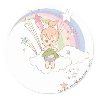 PEBBLES™ Rainbow Stars Classic Round Sticker