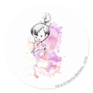 PEBBLES™ Watercolor Sketch Classic Round Sticker