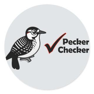 Pecker Checker Classic Round Sticker